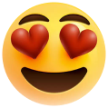 Emoji de rosto apaixonado